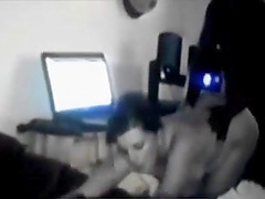 Hot Wife Fucking Her Black Bull on Webcam