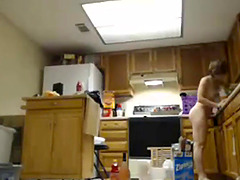 Sexy blonde girl naked in the new apartment