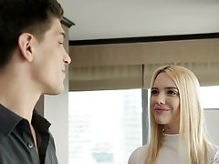 Strong dude fucks nice petite blonde Kenna James in different positions