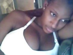 Black busty nympho flashed me her awesome big melons