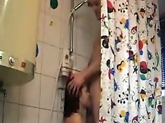 I fuck my girlfriend's pussy it the bathroom after blowjob session