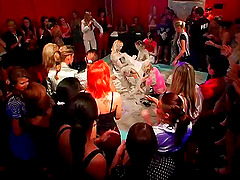 Reality video of party girls getting crazy and mud wrestling